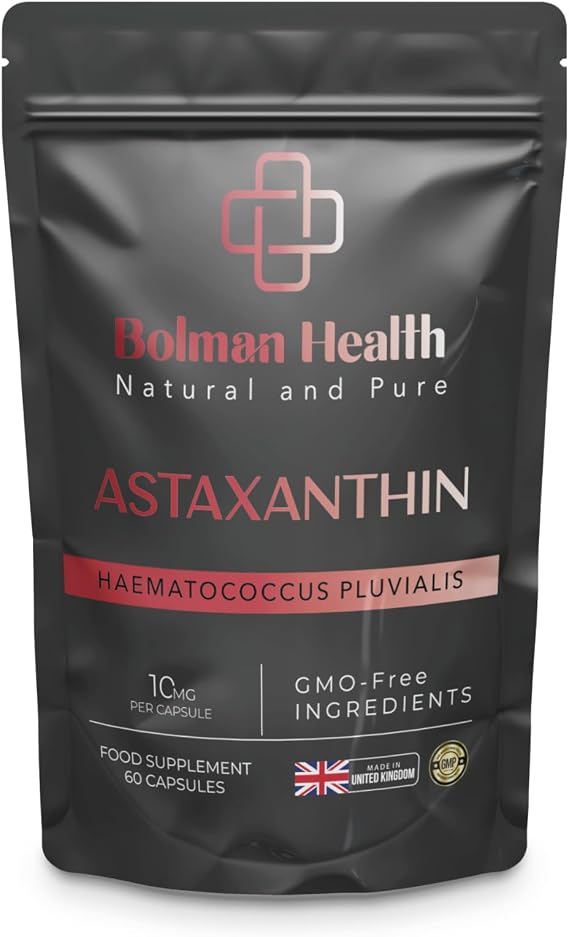 Astaxanthin Capsules | High Strength 10mg Astaxanthin | 60 Vegan HPMC Capsules | Natural Antioxidant | Supports Skin Health & Energy | Non-GMO | Gluten-Free Astaxanthin Supplement