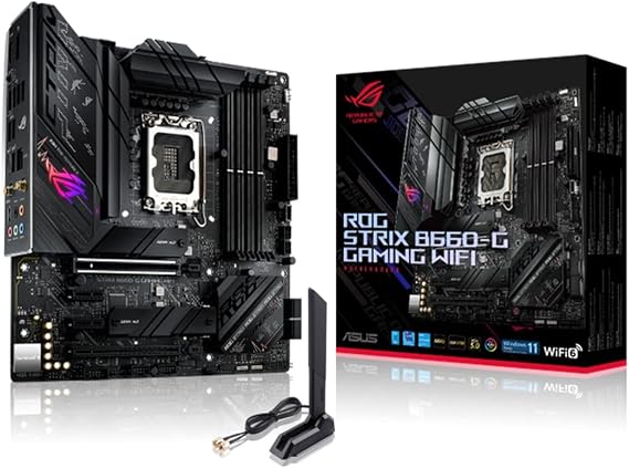 ASUS INTEL 12th Generation CPU LGA1700 Compatible B660 Chipset mATX Motherboard ROG STRIX B660-G Gaming WiFi