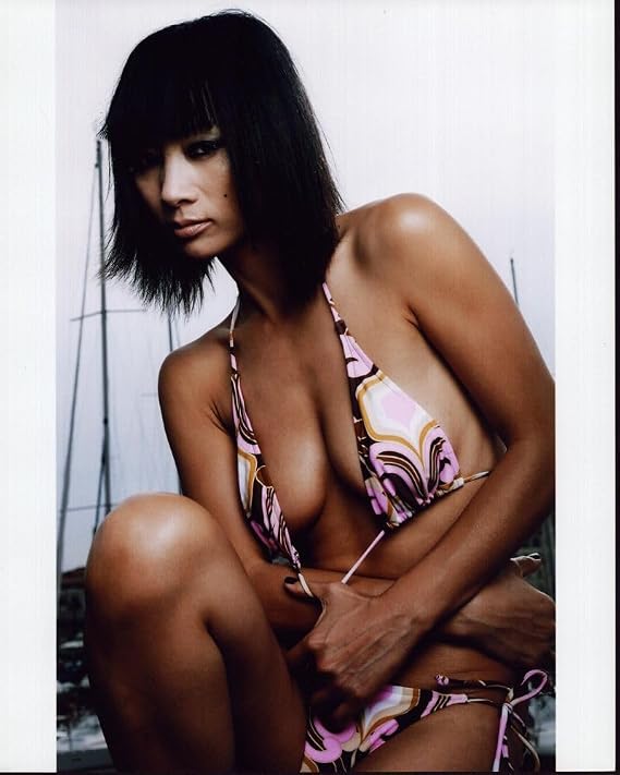 Posterazzi Bai Ling Pulling On Pink And Brown Bikini Photo Print (8 x 10) - Item # MVM71816