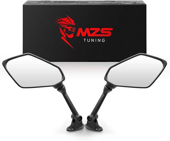 MZS Racing Motorcycle Mirrors, Fairing Rear View Side Mirror Accessories Black Compatible with ZX6R 636 ZX-6R 2009-2012 / Z750S 2005-2006