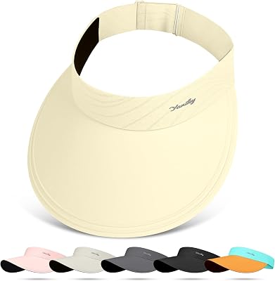 Sun Visor for Women Wide Brim Summer UPF50 UV Protection Seamless Sun Hats Foldable Beach Cap