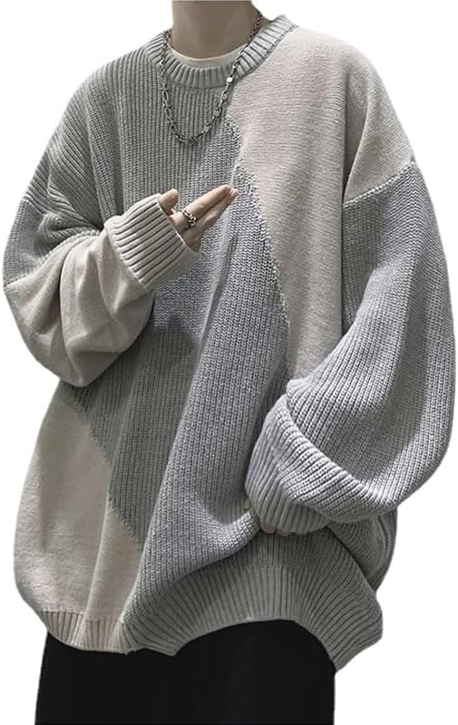 Y2K Baggy Sweater Grunge Dark Academia Pullovers Acubi Oversized Loose Tops Gothic Round Neck Knitted Clothing