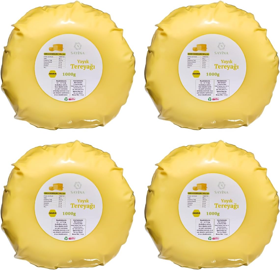 Rize Yayık Köy Tereyağı Kahvaltılık (4000 Gr)