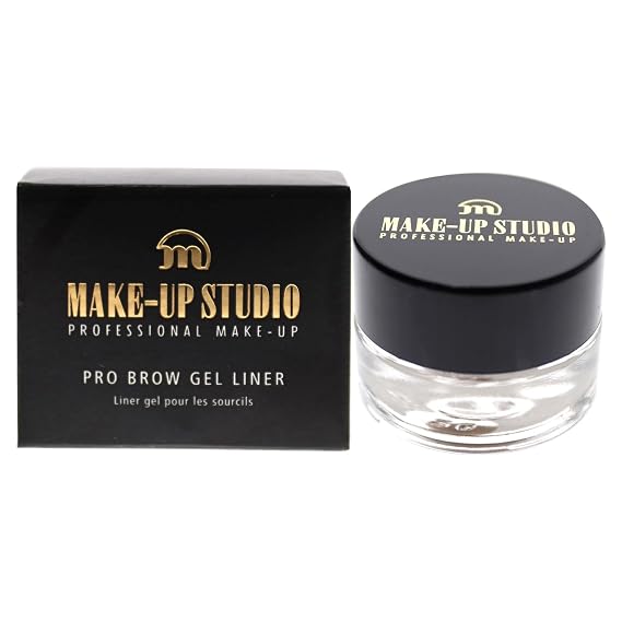 Make-Up Studio Professional Make-Up Pro Eye Brow Gel Liner - For Fuller And Tighter Brows - Smooth Formula With Matte Finish - Fast Drying And Waterproof - Smudgeproof - Long-Lasting - Dark - 0.17 Oz