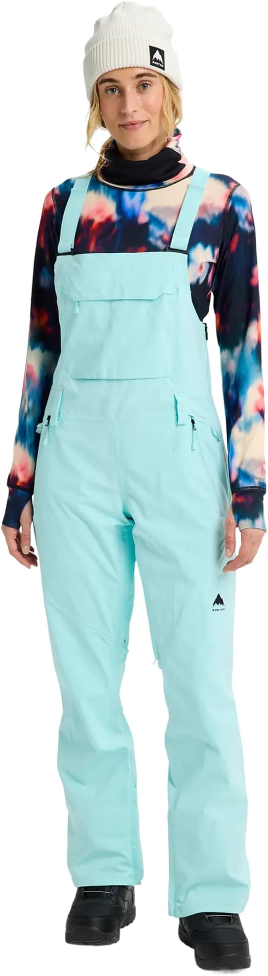 Burton Womens Reserve 2-Layer Stretch Bib Pants Waterproof Winter Snowboard Bib Pants with Stretch Fit