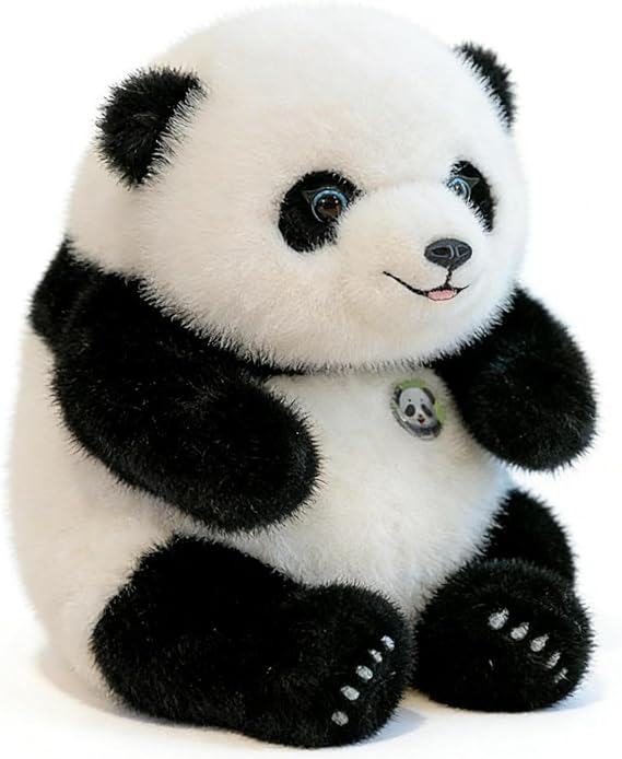 Panda Plush Toy, Large, Cute, Laughing, Cute, Healing Panda, Animal, Doll, Body Pillow, Fluffy, Chewy Gift, 11.8 inches 30 cm