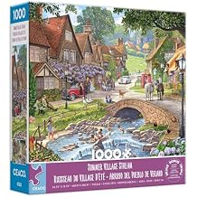 Ceaco - Summer Village Stream - 1000 Piece Puzzle for Adults - Challenging and Perfect for Game Nights - Finished Puzzle Size 26.25 x 19.75