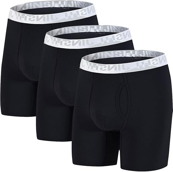 JINSHI Mens Design Long Leg Boxer Briefs Underwear Multipack