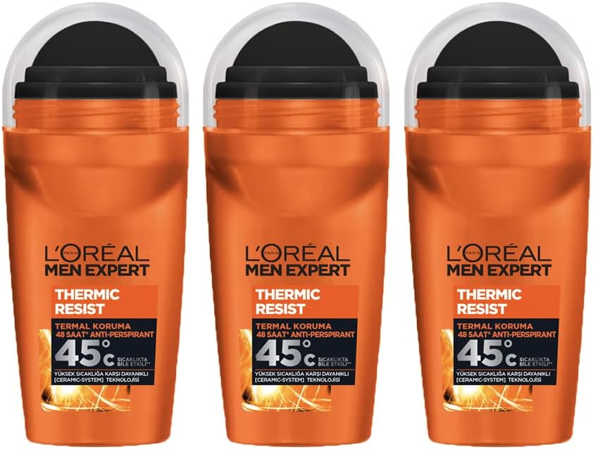 LOréal Paris 3-Piece Men Expert Thermic Resist Anti-Perspirant Roll On Deodorant Set