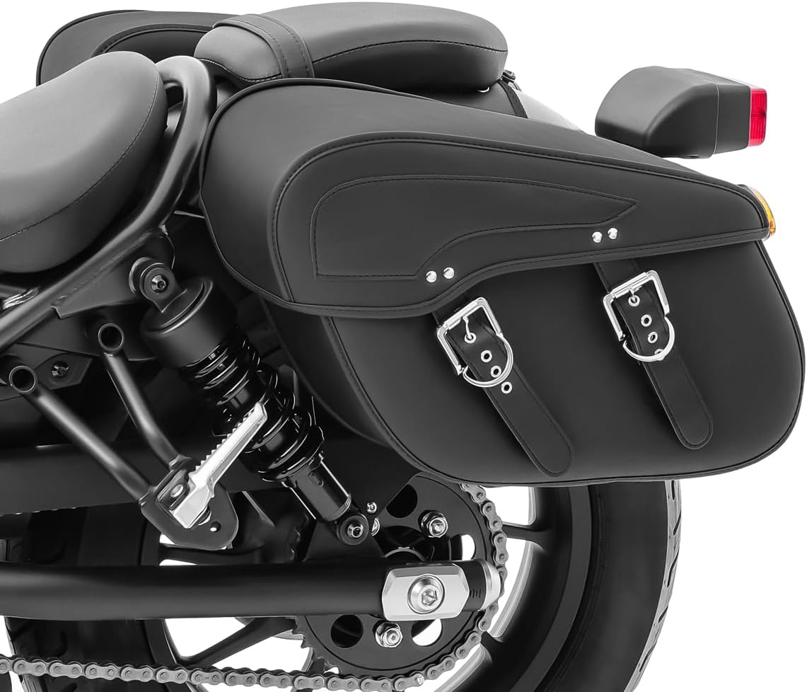 Craftride Saddlebag compatible with Hyosung GV 300 S Aquila  650i VH5 black