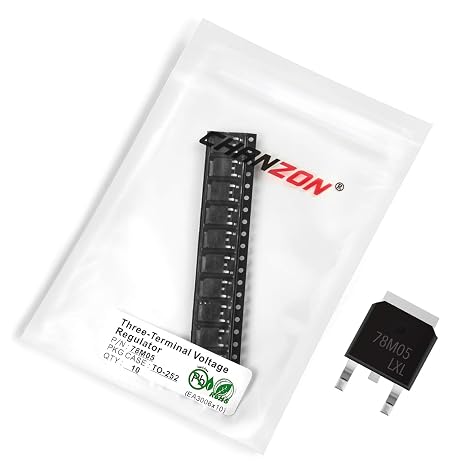 Chanzon 10pcs 78M05 TO-252 Positive Fixed Voltage Regulator IC