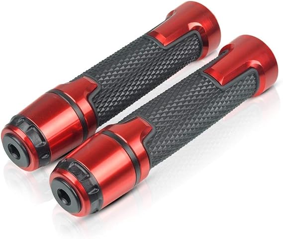 Motorcycle CNC Handlebar Grips Handle Cover Ends Plug for Honda for Yamaha for Kawasaki for BMW for Suzuki for Aprilia gilera for rmoto Guzzi for mv Agusta Handle Grip (Color : Red)