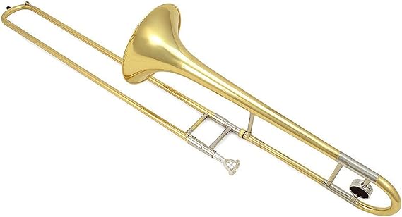 Student Trombone Bb Tenor Trombone Student Tenor Trombone Silver and Gold Plated Trombone Kit (Color : Gold)