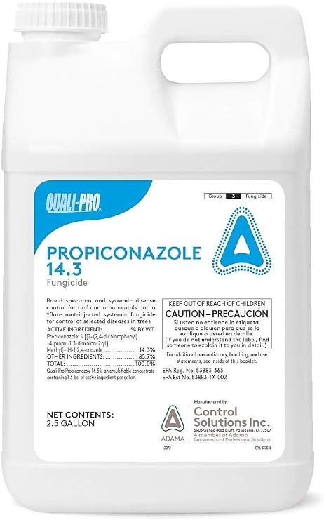 Quali-Pro Propiconazole 14.3 Systemic Turf & Ornamental Fungicide | Broad-Spectrum Disease Control for Grasses, Trees, Shrubs and Flowers (Gallon)