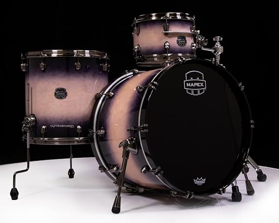Mapex Saturn Evolution Organic Rock 3-piece Shell Pack - Hybrid - Exotic Violet Burst