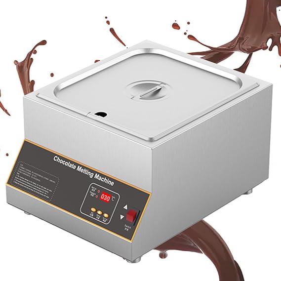 Chocolate Tempering Machine,Commercial Chocolate Melter Digital Chocolate Tempering Machine 0-95 Temperature Control, Electric Chocolate Melting Pot for 12kg of Chocolate,110V-1cylinder