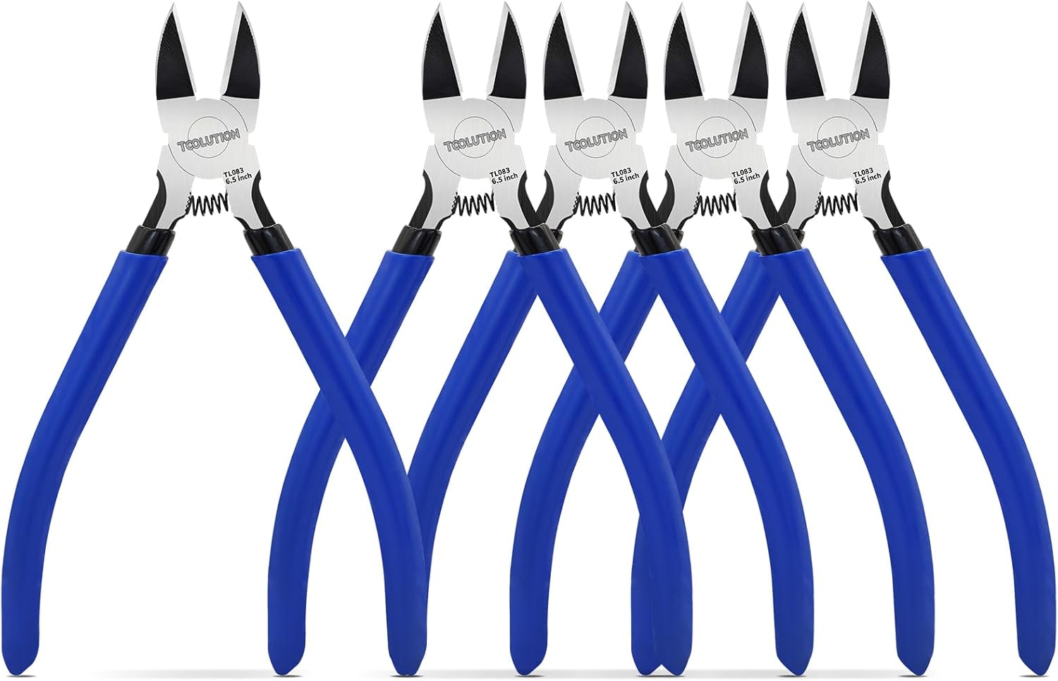 Wire Cutters for Jewelry Making - 5 Pack Wire Clippers for Crafting Artificial Flowers - Side Snips Cutter Electricians Dykes Cutter - Diagonal Flush Cut Pliers for Crafts Floral