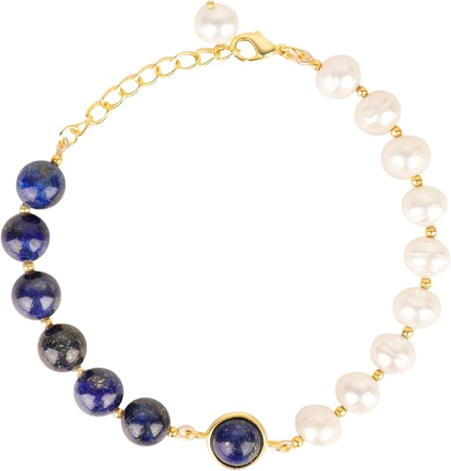 BuDhaGirl Margarite Bracelet - Lapis & Pearl