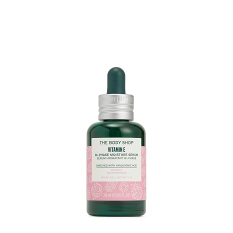 The Body Shop Vitamin E Bi-Phrase Serum - Hydration - For All Skin -1 Fl Oz | Bi-phase serum with hyaluronic acid hydrates up to 30h, leaving skin soft, plump and supple without greasy feel