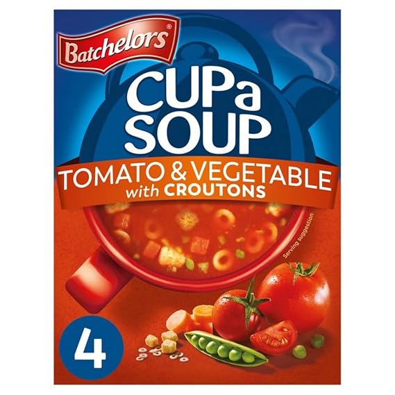 Batchelor's Tomato & Vegetable Cup a Soup with Croutons 4's 104g (1 Pack)