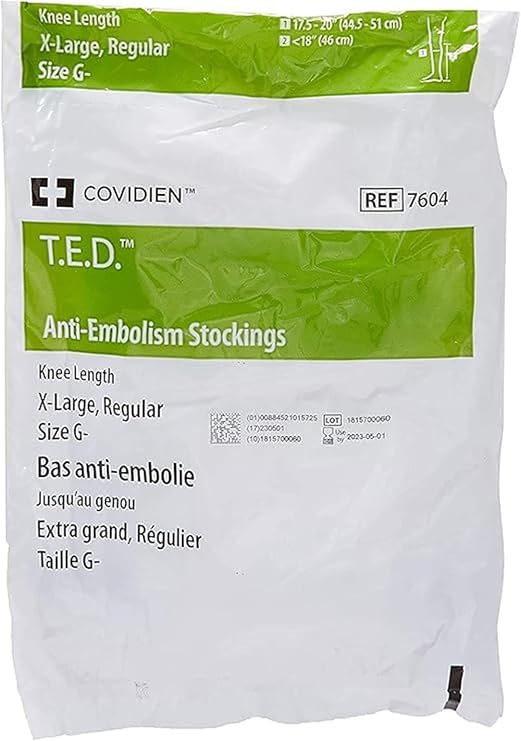 TED STOCKING KNEE XLG REGULAR (PR) White