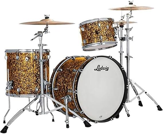 Ludwig Neusonic Fab 22" 3 Piece Shell Pack, Butterscotch Pearl (LN34233TXA6)