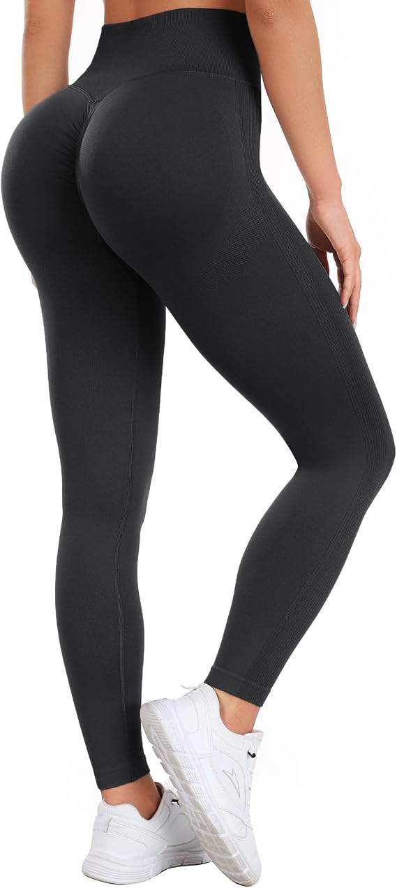 Seamless Butt Lifting Leggings for Women UK High Waisted Scrunch Booty Gym Leggings Workout Yoga Pants Womens
