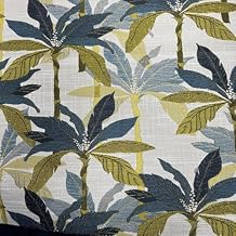Jacquard Print Tapestry Fabric, 118 Inch in Width, Ideal Material for Drapery, Pillows, Tablecloths, Sewing, DIY, Arts & Crafts, Home Decor Etc. Green Palms Cut by The Yard