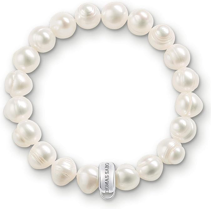 White Pearl Charm Bracelet X0041-082-14
