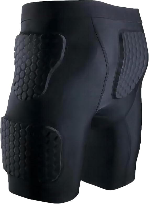 Padded Compression Shorts Padded Football Girdle Hip and Football Girdle for Men Thigh Protector for Basketball ice Skating Rugby Soccer Hockey