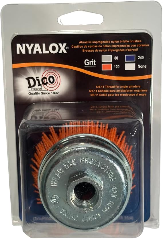 Dico Products 541-721-358 3" Diameter Power Brush, Orange