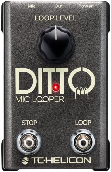 TC Helicon DITTO MIC LOOPER Easy to Use Two-Button Looper Pedal for Vocals and Acoustic Instruments
