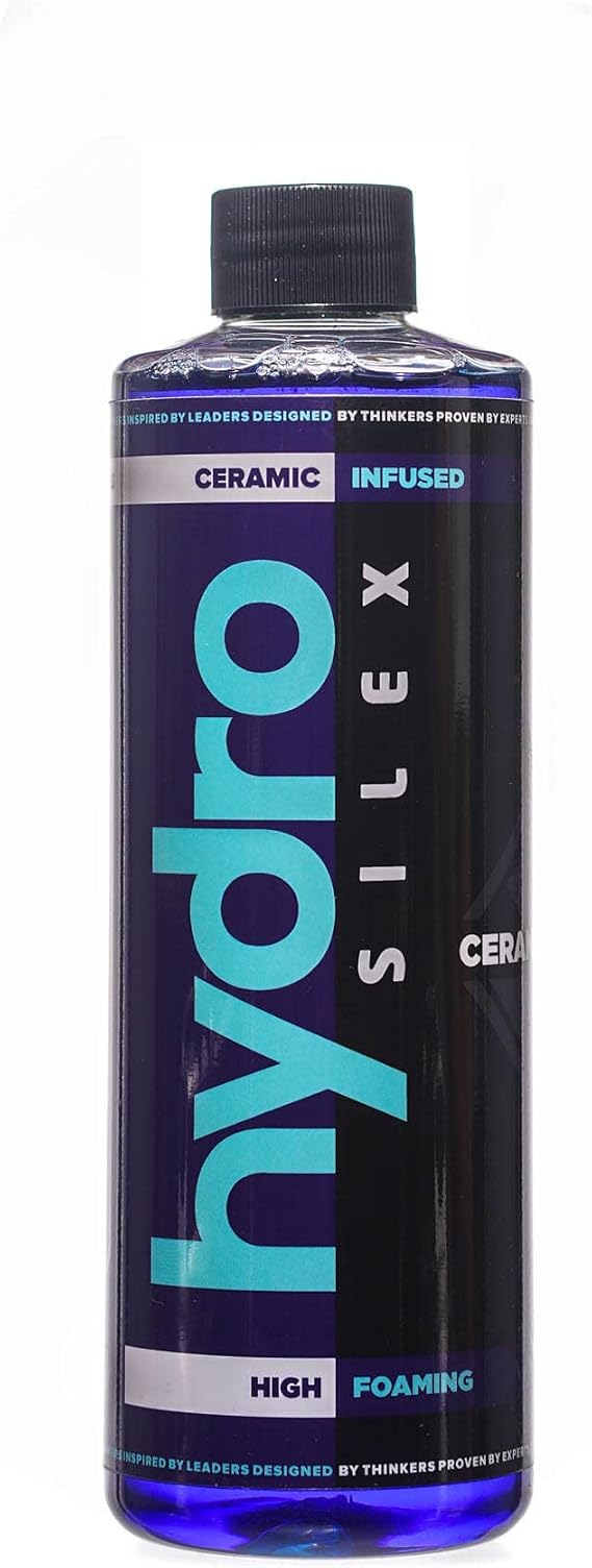 Ceramic High-Foaming Silica Soap (16oz) | SiO2 Infused Hydrophobic Car Wash Soap | Safe for Paint, Vinyl, Rubber & Plastic | Ceramic Wash Shampoo for Cars, Trucks & SUVs