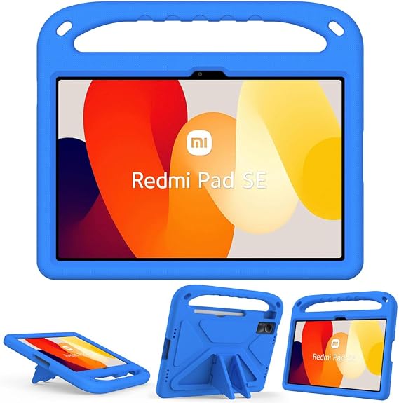 Kids Xiaomi Redmi Pad SE Tablet Case 11 Inch Durable Lightweight Shockproof Redmi Pad SE Cover Convertible Handle St Protective Cover Redmi pad SE 11 Case Dark Navy