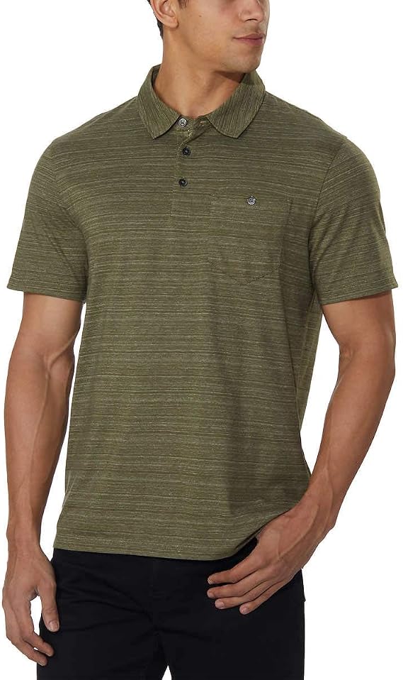 English Laundry Mens Short Sleeve Polo (Olive Canvas, XX-Large)