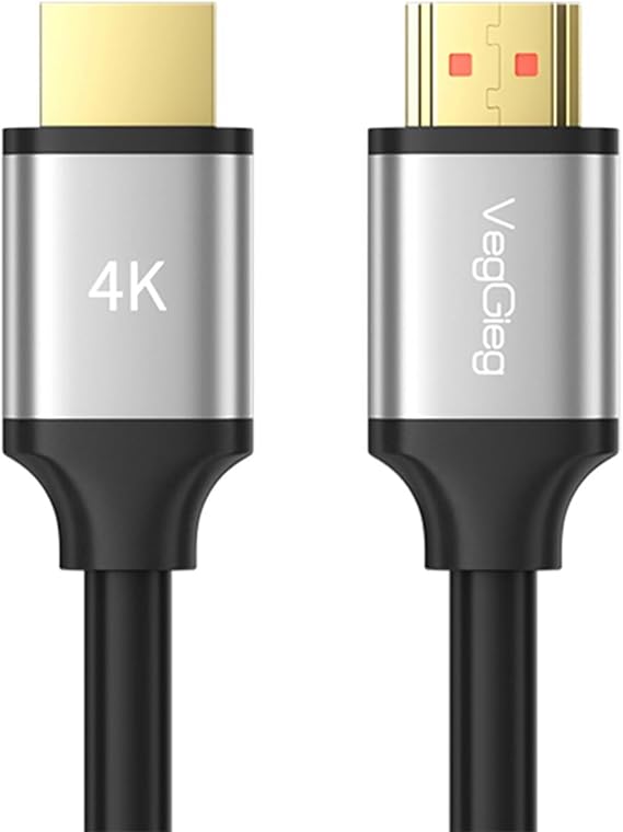 VegGieg 4K 60Hz 18Gbps HDR ARC HDCP HDMI 2.0 Cable 3 Meters