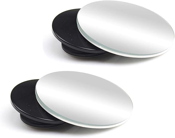 Dikiz aynası, 2 Adet Çerçevesiz Araba Dikiz Aynası Kör Nokta Yuvarlak Aynalar 360 ° Döndürme Geniş Açı Mini Dışbükey Ayna