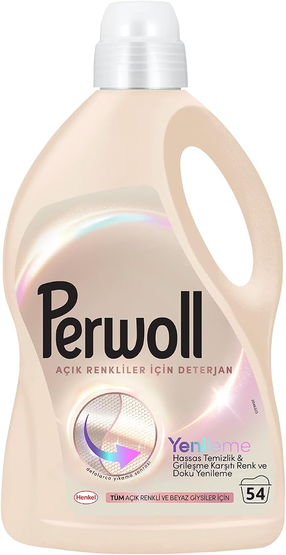 Perwoll Açık Renkliler Sıvı Çamaşır Deterjanı 2.97 Litre, 3L, 54 Yıkama