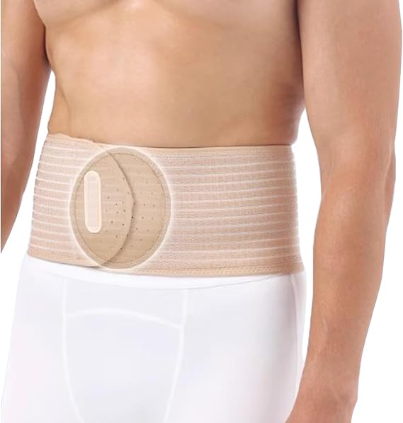 Umbilical Hernia Belt for Men & Women, Abdominal Hernia Belt, with 1 Compression Pads, for Naval, Ventral, Incisional, Epigastric, Belly Button Hernias(Yellow,S)