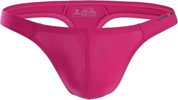 BRAVE PERSON Contracted Thong Shapewear G-string For Men Sexy Underwear T-back B1143 (M / 28'', Rose)