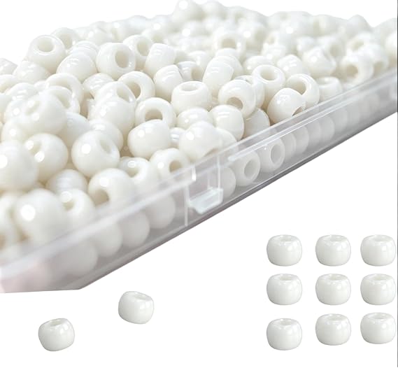 LIS HEGENSA 900Pcs 6x9mm Multi-Colored Pony Beads for Bracelet Making