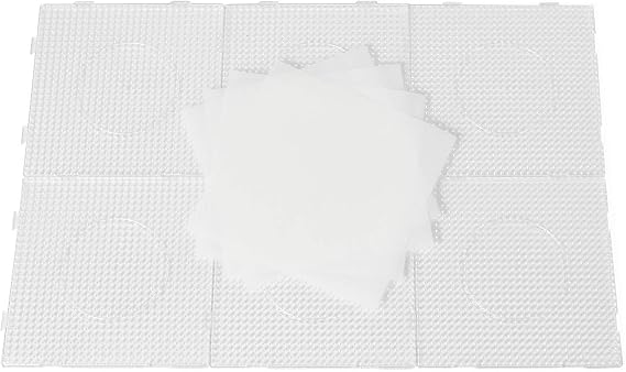 BANCHELLE 6 PCS 5 mm Fuse Beads Boards with 4 Ironing Papers