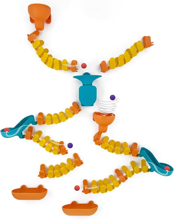 Oribel VertiPlay Magnetic Marble Run | Wall Toy | Builder Set STEM Toy | Creative Free Play Construction Kit for Kids | Works on Fridges, Lockers & Metal Surfaces (Ages 5+) Builder Set (75)