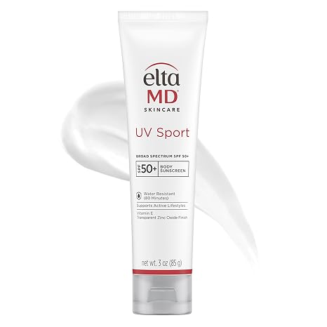 EltaMD UV Sport Sunscreen, Water and Sweat Resistant 80 Min, SPF 50
