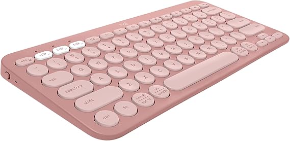 Logitech Pebble Keys 2 K380s Wireless Bluetooth Keyboard - Tonal Rose