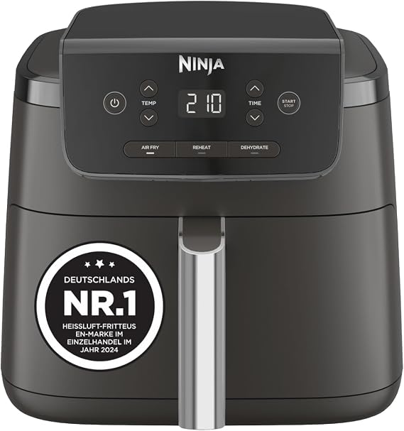 Ninja Air Fryer 4.7L 3-in-1 Air Fryer Hot Air Fryer Digital Non-Stick Fryer 2000W Black