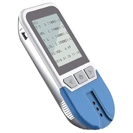 Cholesterol Test Meter Kit - 5-in-1 Lipid Analyzer with 25 Testing Strips for Quick Home Testing and Accurate Results