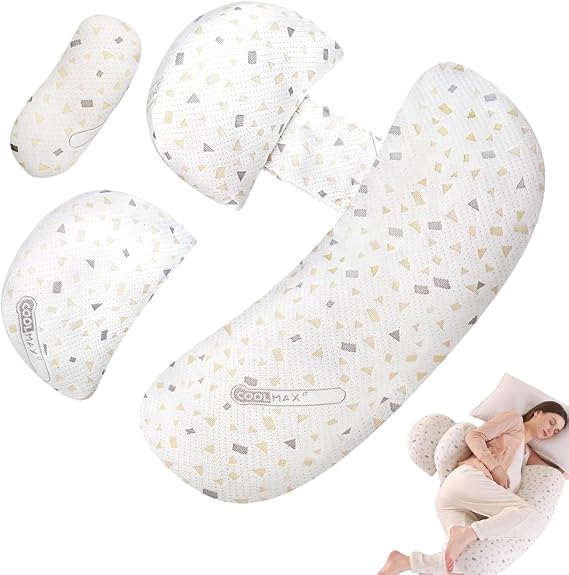 Pregnancy Pillows for Sleeping Wedge, Memory Foam Maternity Pillow for Pregnant Women, Soft Pregnancy Pillow for Sleeping Support for Back, Hips, Legs, Lumbar, Adjustable Detachable Cover
