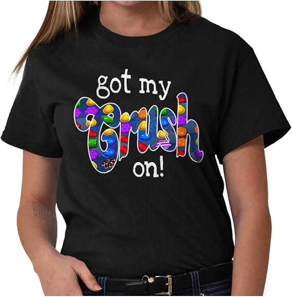 Got My Crush On Dating Candy Game Womens Graphic T Shirt Tees