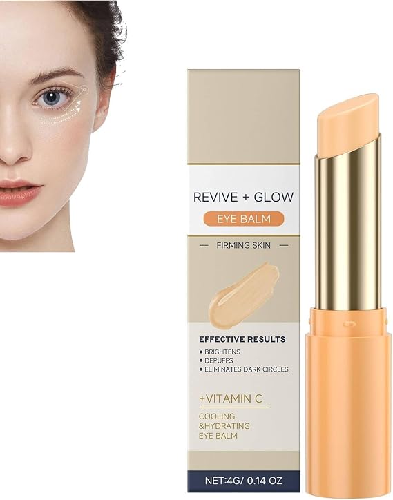 Vitamin C Eye Balm, Under Eye Cream For Dark Circles And Puffy Eyes, Moisturised Glow Eye Care Stick, Hydrating Eye Cream, Improve Dark Circles, Refreshing And Non-Sticky for All Skin Types (1)